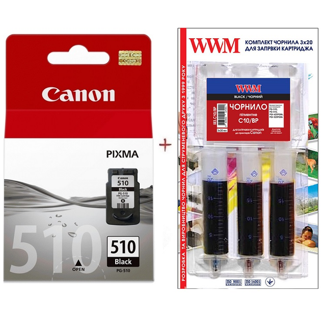 Картридж для Canon PIXMA MX360 Canon 510+WWM Black Set510-inkC – низкие ...