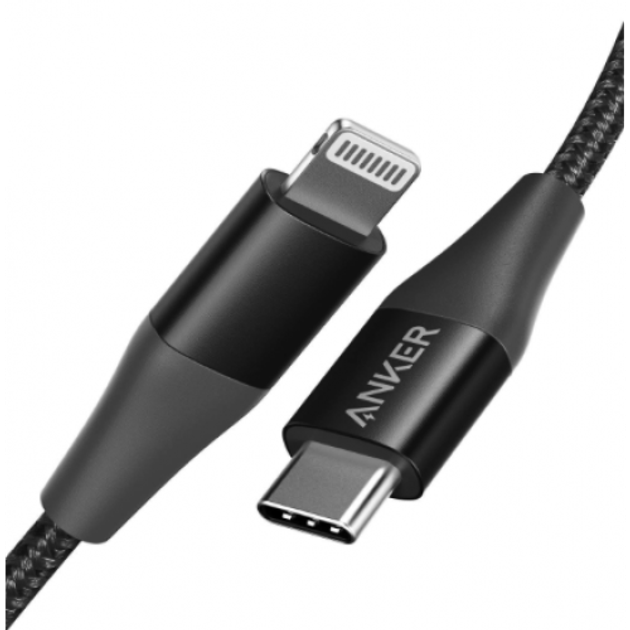 Кабель Anker Powerline+ II USB C to Lightning Cable Nylon Braided 1.8m ...
