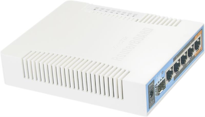 Бездротовий маршрутизатор Mikrotik hAP AC RB962UiGS-5HacT2HnT (AC, 720MHz/128Mb, 5x10/100/1000 Ethernet ports, 1xSFP, 2,5 dBi) - зображення 2