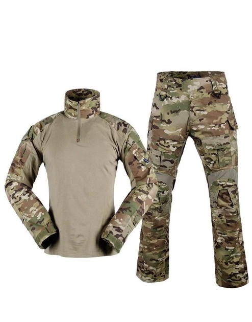 Тактичний військовий костюм YAKEDA G3 Multicam Убакс та Штани із захистом колін L Multicam YK0020807-1 - зображення 2