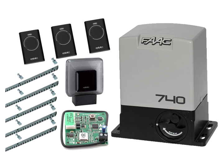 FAAC 740 KIT aвтоматика для откатных ворот (створка до 500 кг.) Сигнальная лампа, 3 шт., 5 м - Фото 1 FAAC 740 KIT aвтоматика для откатных ворот (створка до 500 кг.) Сигнальная лампа, 3 шт., 5 м - изображение 1