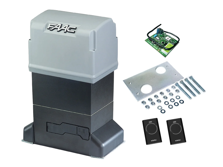 Автоматика для откатных ворот FAAC 844 ER KIT (створка до 1800 кг.) Без аксессуаров, 2 шт., Без зубчатой рейки - Фото 1 Автоматика для откатных ворот FAAC 844 ER KIT (створка до 1800 кг.) Без аксессуаров, 2 шт., Без зубчатой рейки - изображение 1