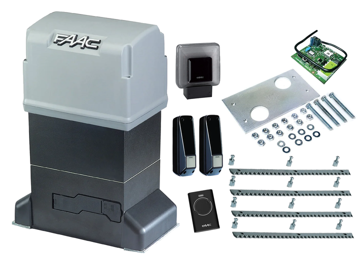 Автоматика для откатных ворот FAAC 844 ER KIT (створка до 1800 кг.) Фотоэлементы + лампа, 1 шт., 4 м - Фото 1 Автоматика для откатных ворот FAAC 844 ER KIT (створка до 1800 кг.) Фотоэлементы + лампа, 1 шт., 4 м - изображение 1