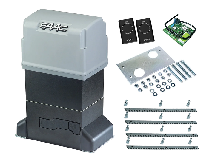 Автоматика для откатных ворот FAAC 844 ER KIT (створка до 1800 кг.) Без аксессуаров, 2 шт., 4 м - Фото 1 Автоматика для откатных ворот FAAC 844 ER KIT (створка до 1800 кг.) Без аксессуаров, 2 шт., 4 м - изображение 1