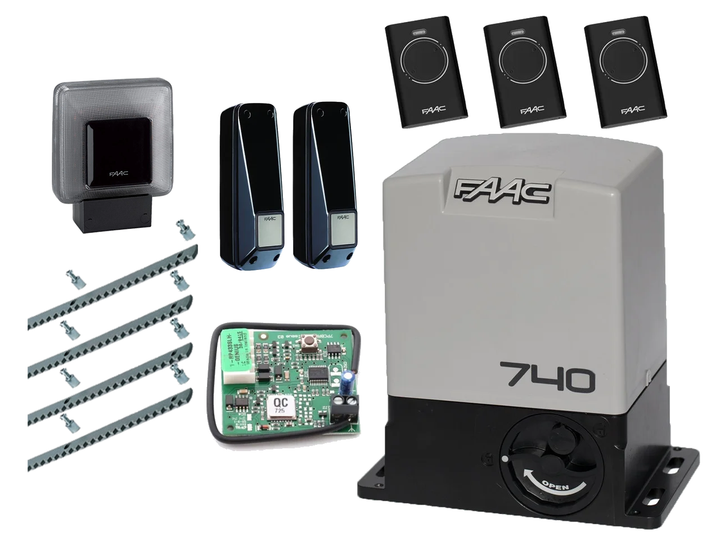 FAAC 740 KIT aвтоматика для откатных ворот (створка до 500 кг.) Фотоэлементы + лампа, 3 шт., 5 м - Фото 1 FAAC 740 KIT aвтоматика для откатных ворот (створка до 500 кг.) Фотоэлементы + лампа, 3 шт., 5 м - изображение 1