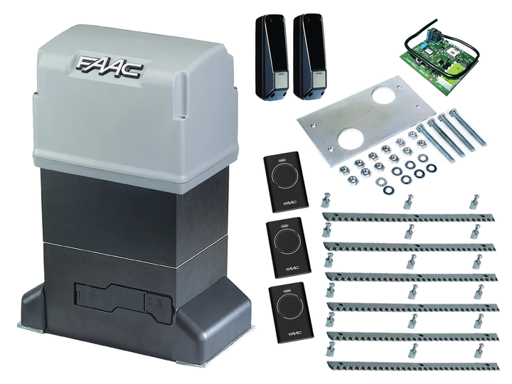 Автоматика для откатных ворот FAAC 844 ER KIT (створка до 1800 кг.) Фотоэлементы, 3 шт., 6 м - Фото 1 Автоматика для откатных ворот FAAC 844 ER KIT (створка до 1800 кг.) Фотоэлементы, 3 шт., 6 м - изображение 1