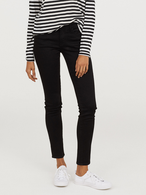 Джинсы Skinny женские H&M 0399087_03 W27L30 Черные (KZ2000001351727 ...