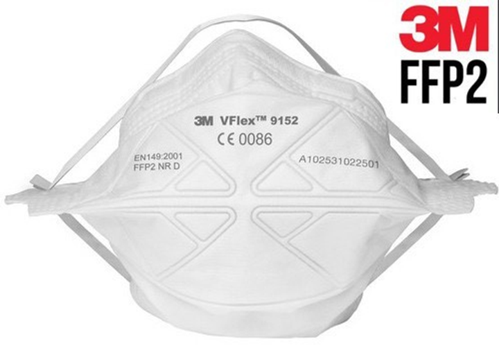 Респираторы 3М VFlex 9152E степень защиты FFP2 (упаковка 25 шт) – фото ...