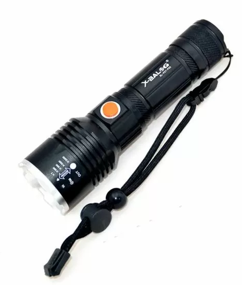 Потужний ручний акумуляторний ліхтарик X-BALOG BL-P07-P50 (заряджання від USB) - Фото 1 Потужний ручний акумуляторний ліхтарик X-BALOG BL-P07-P50 (заряджання від USB) - зображення 1