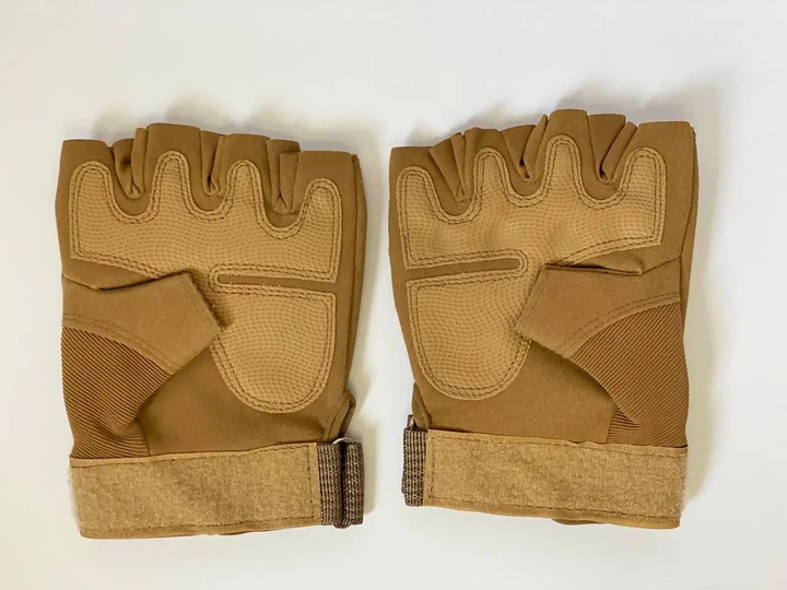 Тактичні рукавички безпалі кайот M - зображення 2