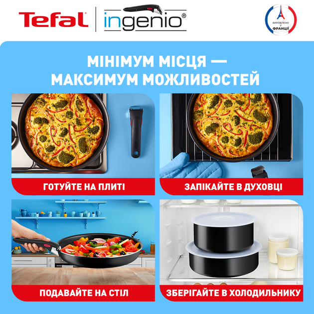 Zestaw garnkow Tefal Ingenio Easy Cook & Clean 13 szt (L1539843) - obraz 5