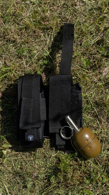 Подсумок гранатный двойной от ТУР черный - изображение 1