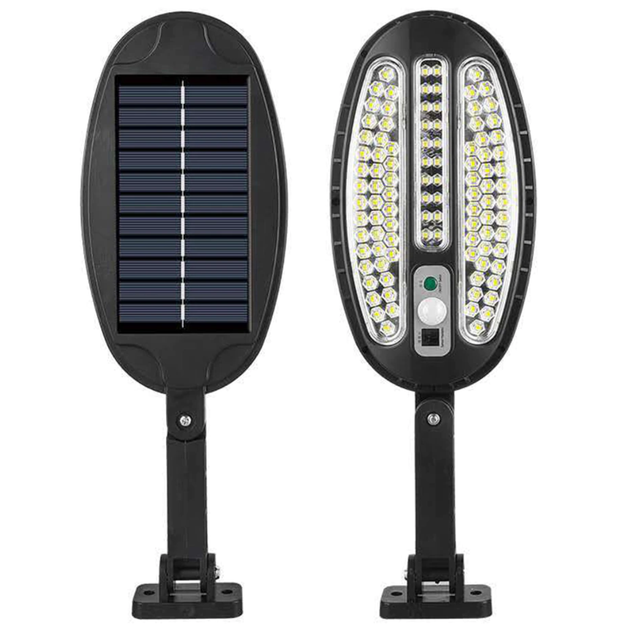 Вуличний світильник на сонячній батареї Solar sensor light HB-8188B із датчиком руху Чорний - зображення 6