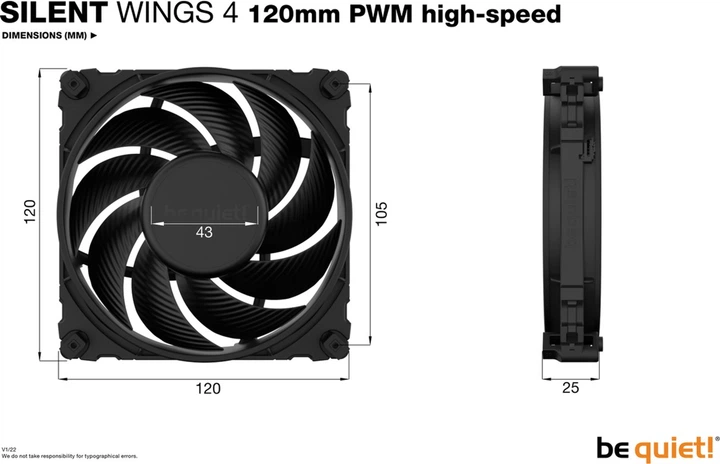 Кулер be quiet! Silent Wings 4 120 мм PWM high-speed Black (BL094) - зображення 6