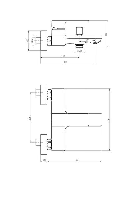 Набор смесителей PERLA ROBIN графит (PBZ6203T+PBZ6204T) 106204T - изображение 5