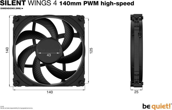 Chłodzenie be quiet! Silent Wings 4 140mm PWM high-speed Czarny (BL097) - obraz 6