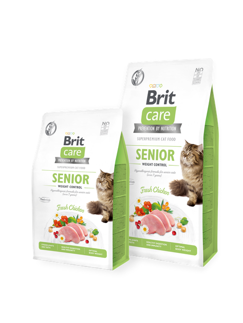 Корм для котов от 7лет с лишним весом Brit Care Cat GF Senior Weight ...