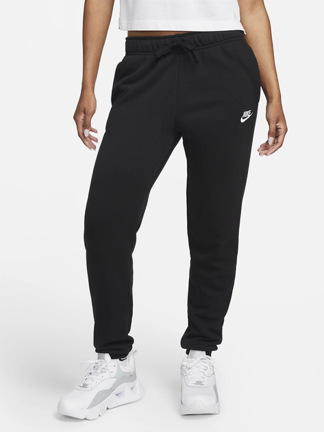 Акція на Спортивные штаны на флисе женские Nike Club Fleece Pant DQ5191-010 XL Черные від Rozetka