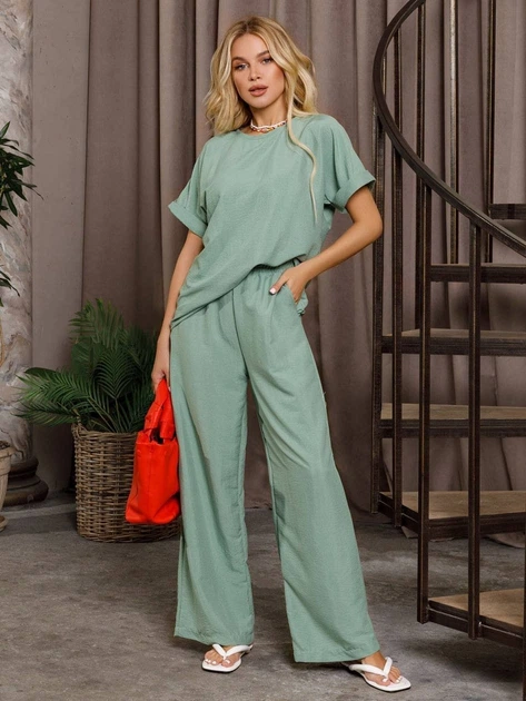 Женский костюм-двойка 12766rm XL оливковый - Фото 1 Женский костюм-двойка 12766rm XL оливковый - изображение 1