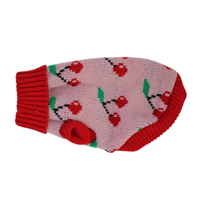 Свитер для собак Taotaopets 357704 Вишенки XS кофта (K/OPT1_6216