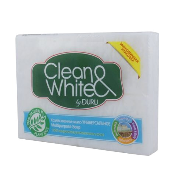 Мыло хозяйственное 120 г Duru Clean&White универсальное 4 шт ...