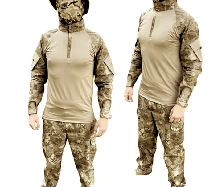 Мужской армейский костюм мультикам для ВСУ (ЗСУ) Tactical тактическая форма убакс и брюки Турция S 6997 - изображение 1