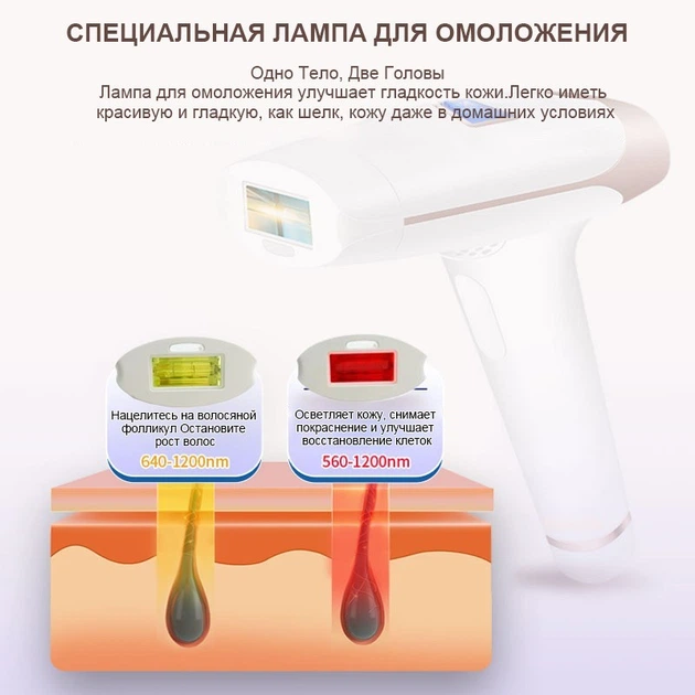 Эпилятор для удаления волос Lescolton 2в1 700000 вспышек - изображение 5