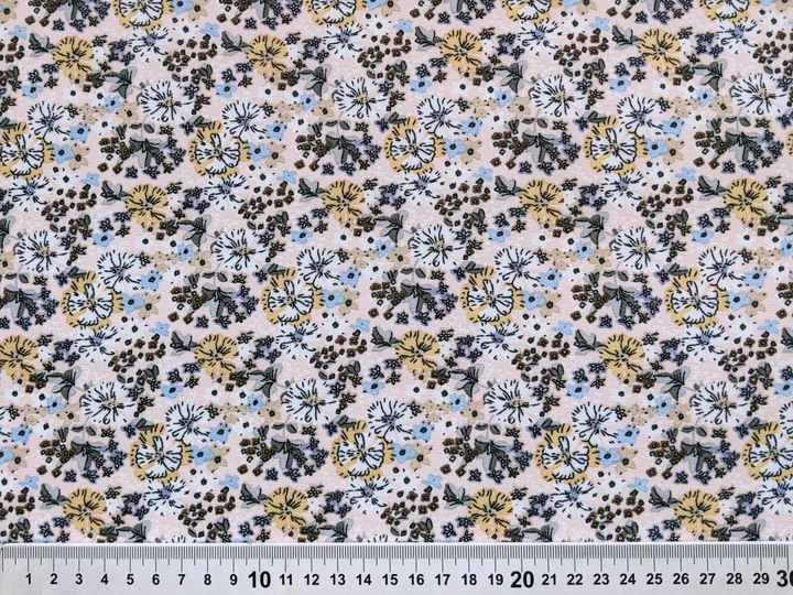 Ткань Шифон креповый летний прованс, пудровый, пог. м. (ш38, 2012102, д20 цв2) - изображение 5