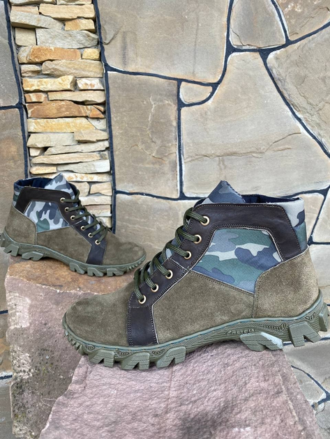Мужские ботинки тактические военные 45 (30 см) Олива (00985) - изображение 2
