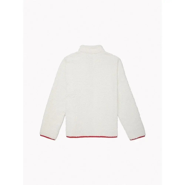 Куртка Tommy Hilfiger, флісова, з переробленої шерпи, на блискавці, білий, розмір M - изображение 4