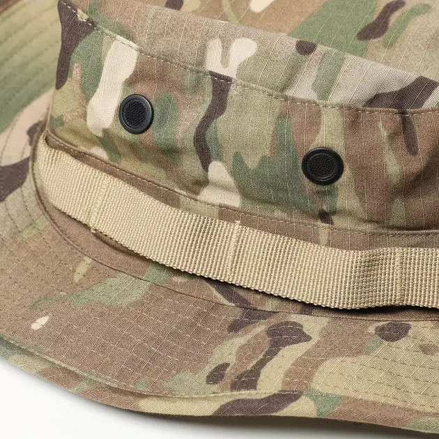 Панама военная тактическая 5.11 Tactical MultiCam Boonie Hat мультикам с широкими полями, камуфляжная - изображение 2