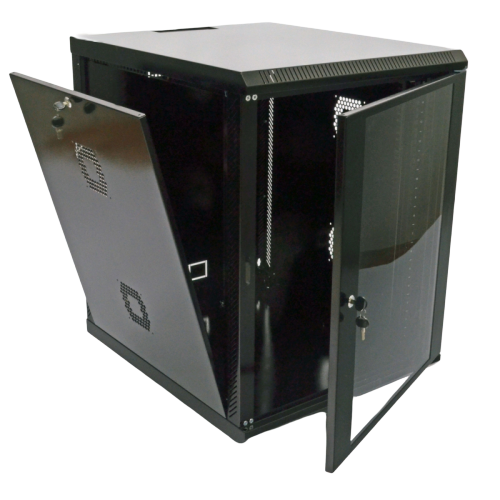 Шафа серверна настінна Net-server 19", 15U, 773х600х700мм (В*Ш*Г), розбірна, чорна, UA-MGSWA157B - зображення 2