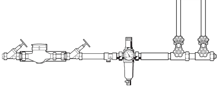 Компактний фільтр для гарячої води Honeywell 1/2\" 100 мкм з регулятором ...