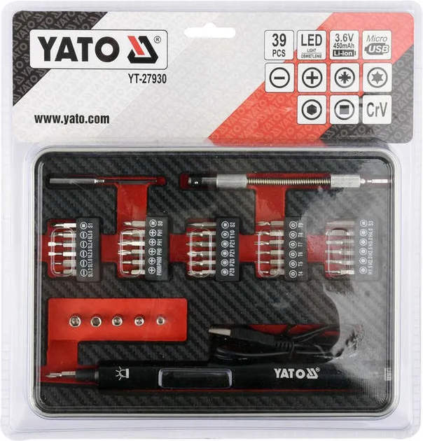Аккумуляторная отвертка Yato YT-27930 - изображение 3