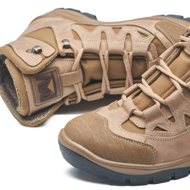 Ботинки зимние тактические мужские, черевики тактичні чоловічі зимові, натуральна шкіра, размер 41, Bounce ar. BT-RT-1141, цвет койот - изображение 2