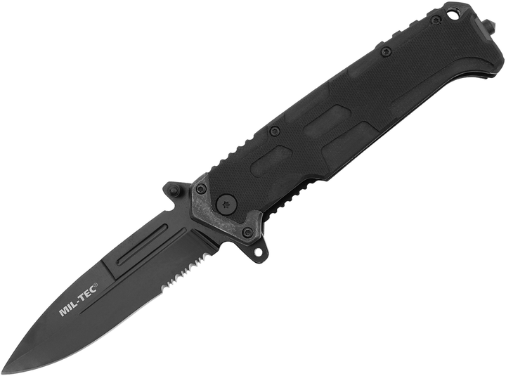 Ніж складаний MIL-TEC Assault Knife Чорний (15325500) - зображення 1