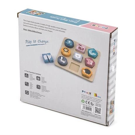 Дерев'яний пазл Viga Toys PolarB Фігури і звірята - изображение 5