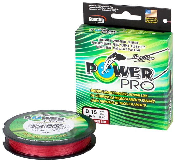Шнур Power Pro 135 м 0.19 мм 28.6 lb/13.0 кг Red (22667858) - Фото 1 Шнур Power Pro 135 м 0.19 мм 28.6 lb/13.0 кг Red (22667858) - изображение 1
