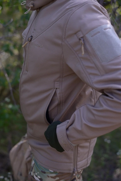 Тактическая мужская куртка Куртка Softshell Combat L койот - изображение 2