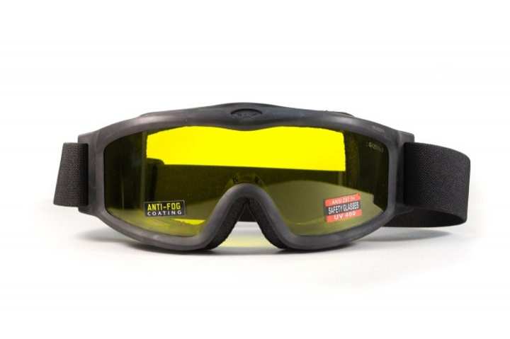 Окуляри захисні з ущільнювачем Global Vision Ballistech-3 (yellow) Anti-Fog, жовті - зображення 2