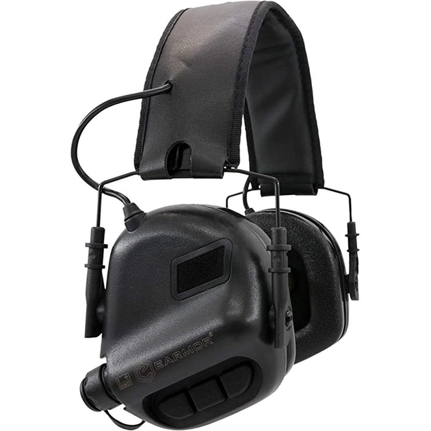 Навушники тактичні Earmor M31 активні шумоподавлюючі для стрільби Чорний - зображення 1