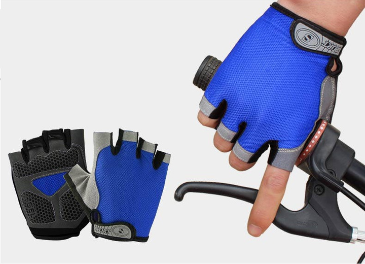 Велоперчатки без пальцев Rogtoy с гелевыми вставками L Blue (PH050382 .