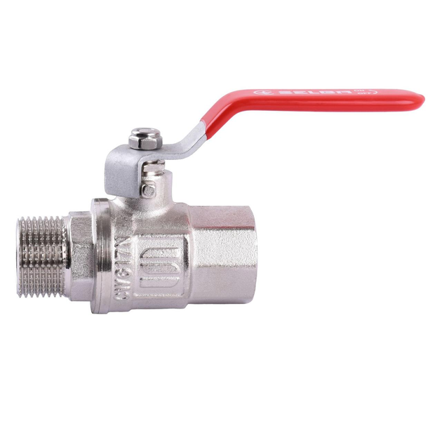 Кран шаровый прямой SELBA 3/4" с наружной-внутренней резьбой КР SL1505 ...