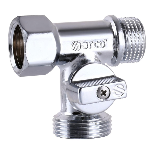 Кран шаровый для стиральной машины ARCO 1/2"х3/4"х1/2" 0233510 – фото ...