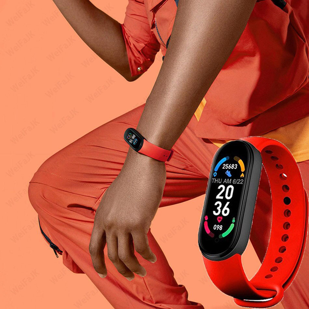 Фитнес браслет FitPro Smart Band M6 (смарт часы, пульсоксиметр, пульс ...