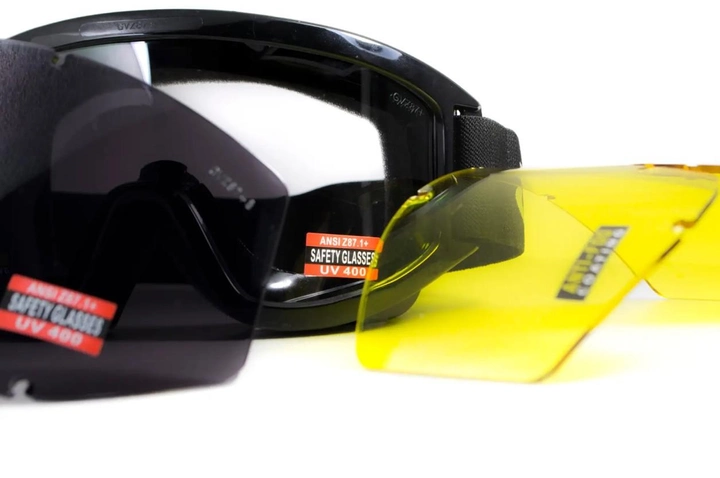 Захисні окуляри Global Vision Wind-Shield 3 lens KIT (три змінних лінзи) Anti-Fog - изображение 2