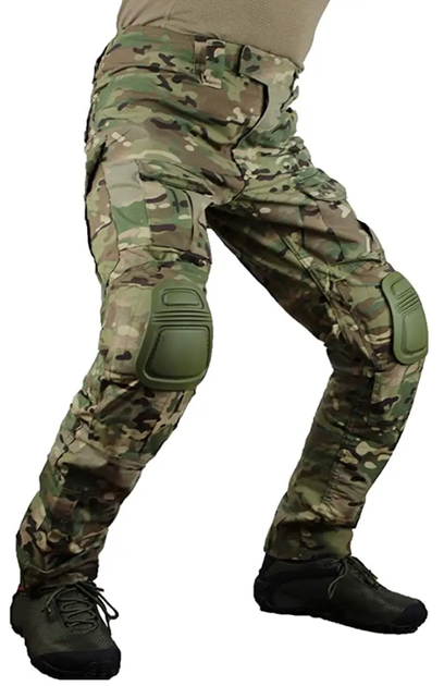 Тактичні штани Multicam з кількома кишенями, військові камуфляжні штани з наколінниками р.XL - зображення 1