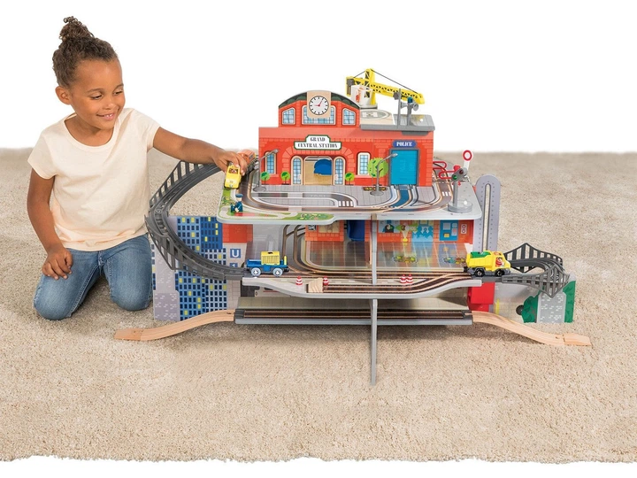Дерев'яна залізниця PlayTive Hauptbahnhof XXL Німеччина (Brio