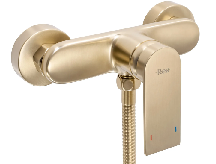 Змішувач для душу Rea Verso настінний brushed gold REA-B6566 - зображення 5