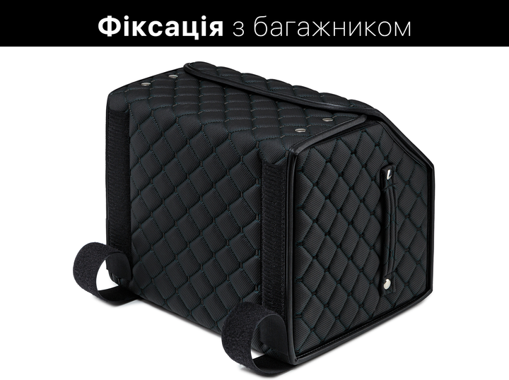 Автомобильный органайзер (саквояж) в багажник Kia/Киа черный размер S с премиум экокожи 0373S - изображение 7